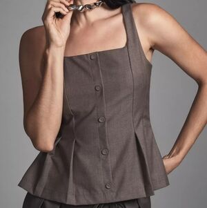 Anthropologie En Saison Mirabell Peplum Top
